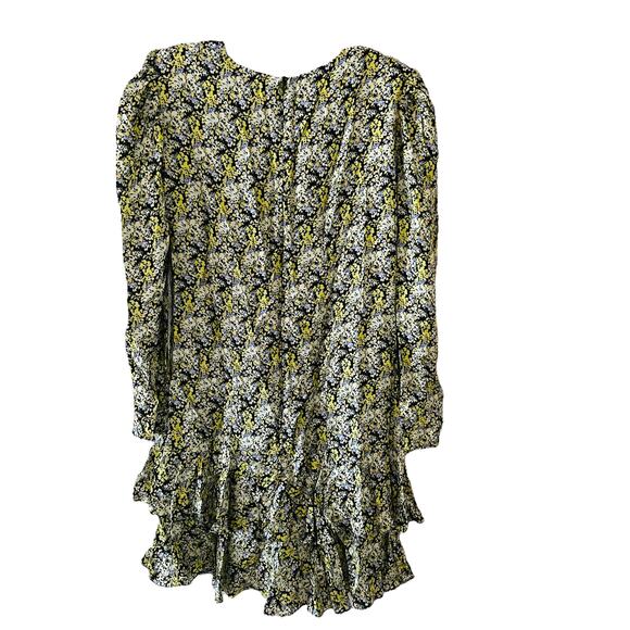 Brogger Nancy Silk Blend Floral Layered Long Sleeves Dress Size Large - Picture 3 of 10